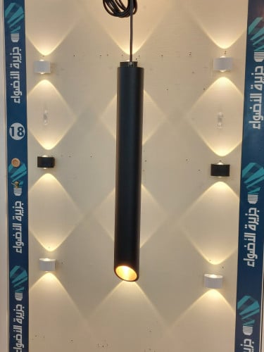 علاقي اسطواني اسود ذهبي GU10