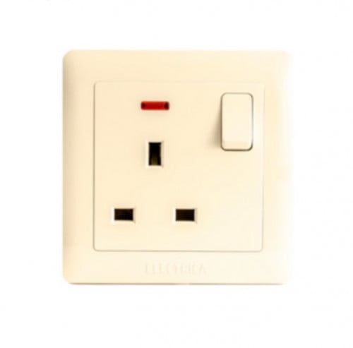 فيش ثلاثي 13A عريض باللون البيج ELECTRICA