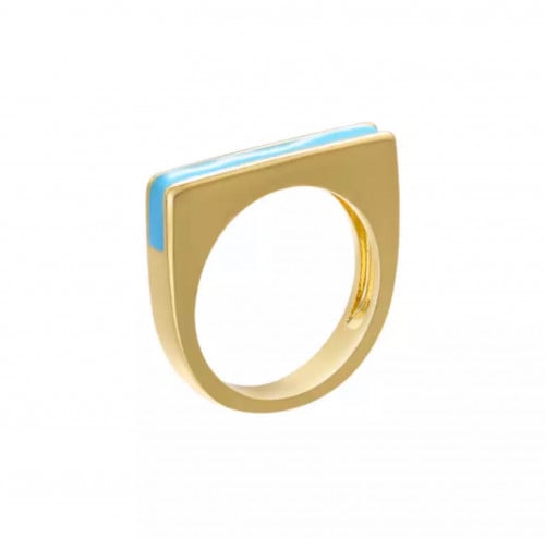 خاتم مربع ازرق