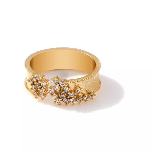 خاتم ذهبي زركون