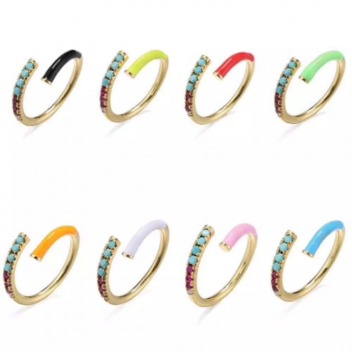 خاتم ملون زركون ملون