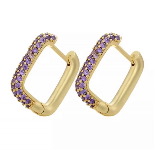 حلق مربع زركون موف