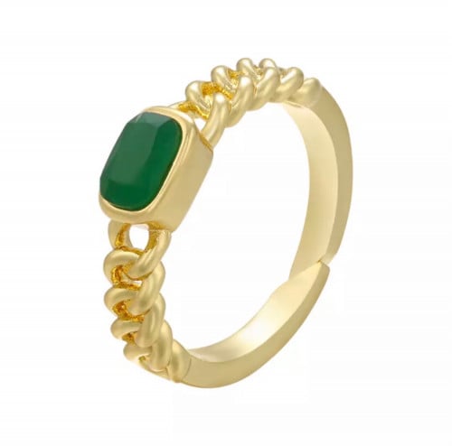 خاتم زركون اخضر