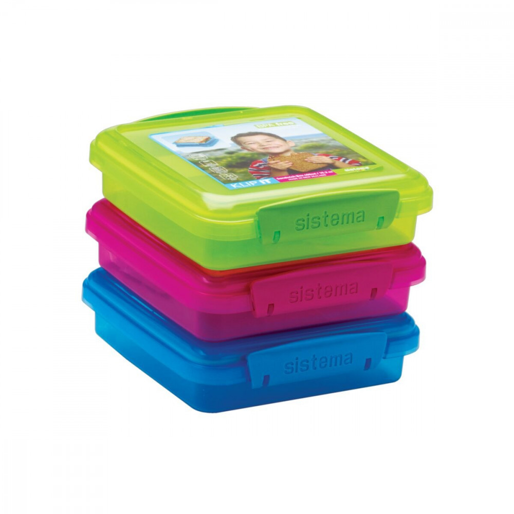 Sistema Lunch Sandwich Box, 450 ml - Assorted Colours