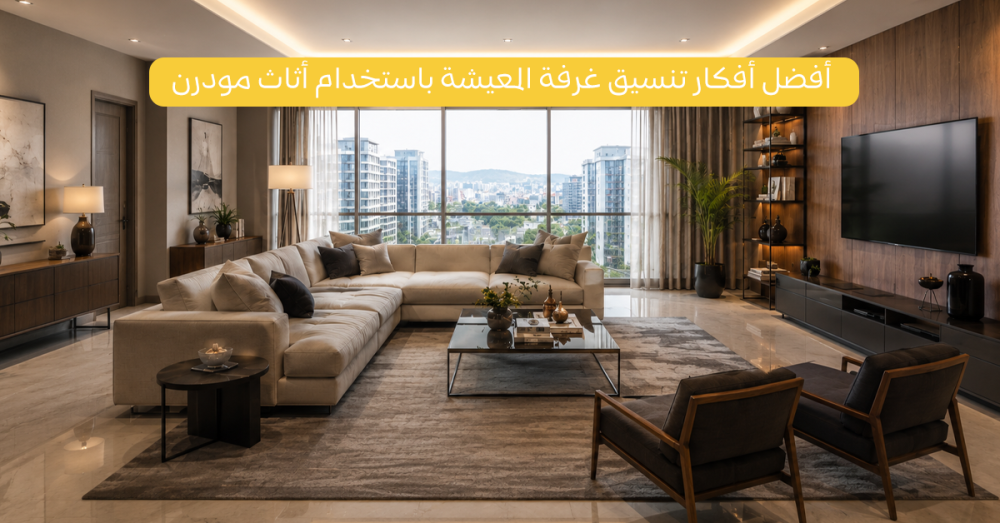 أفضل أفكار تنسيق غرفة المعيشة باستخدام أثاث مودرن