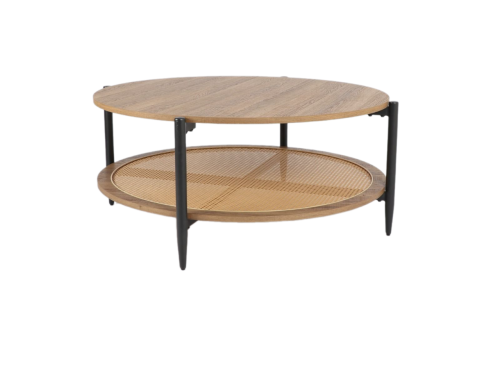 طاولة وسط خشب 80 سم راتان CL-3