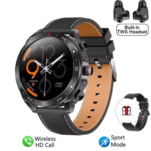 ساعة ذكية 2 في 1 مع سماعات بلوتوث HIFI 9D TWS