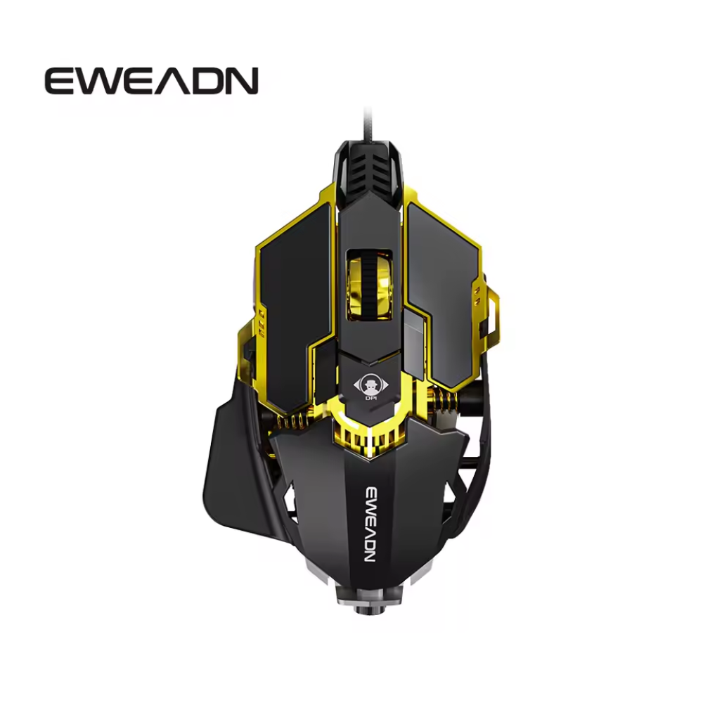 ماوس العاب EWEADN G5 سلكي اسود RGB بدون صوت DPI قابل للتعديل