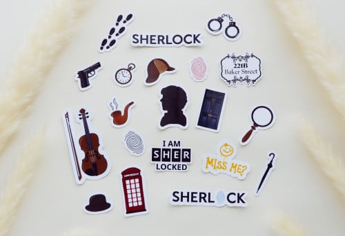 مجموعة ملصقات بتصميم Sherlock