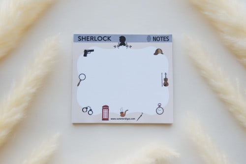 ورق ملاحظات بتصميم Sherlock