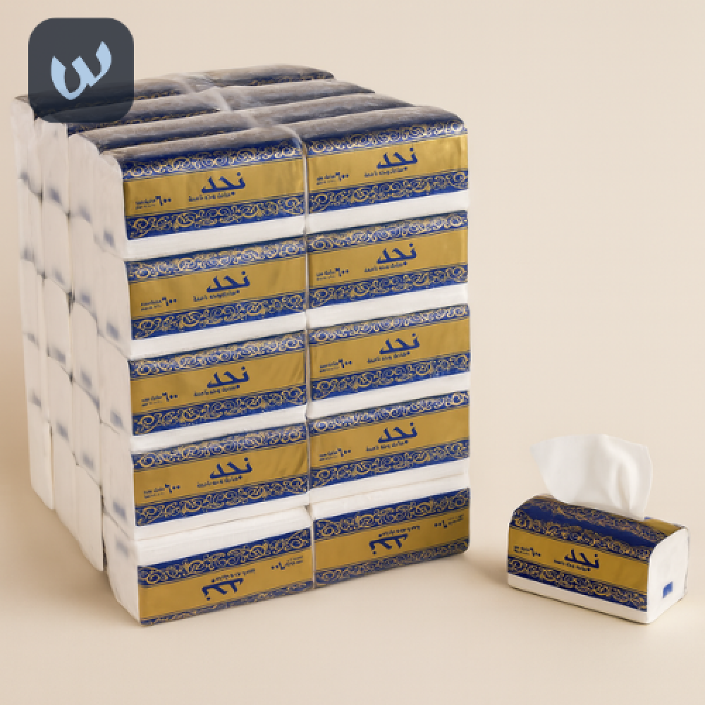 كرتون مناديل نجد - 600 ورقة بالجملة
