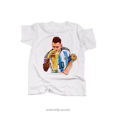 ميسي مع كأس العالم