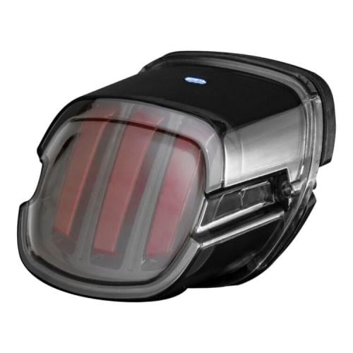 HogWorkz Ignitez Black/Smoke Led Taillight With Plate Light For Harley 1999-2023