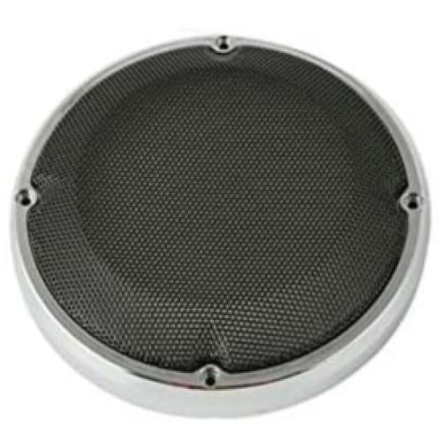 أغطية سماعات لور فيرنق CHROME /BLACK مقاس 6.5 بوصة  ( واحد حبه ) لدراجات هارلي تورينق 1983-2023