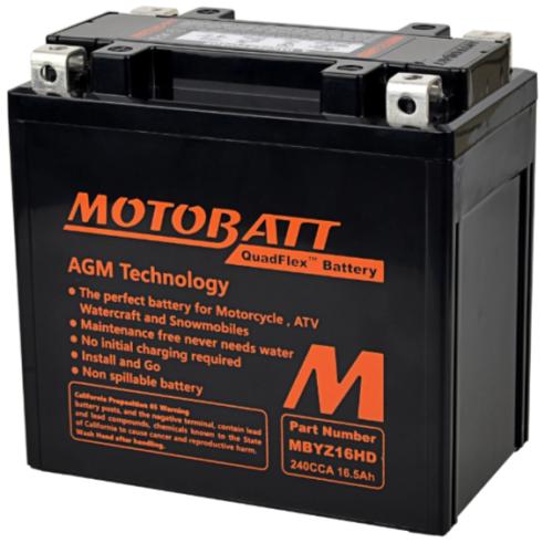 بطارية  MBYZ16HD Motobatt 12V AGM لدراجات هارلي سبورتستر