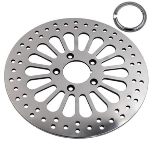 High Polished Front 11.5 in. Super Spoke Brake Rotor FOR Harley Touring Softail Dyna Sporster 1986- 2015