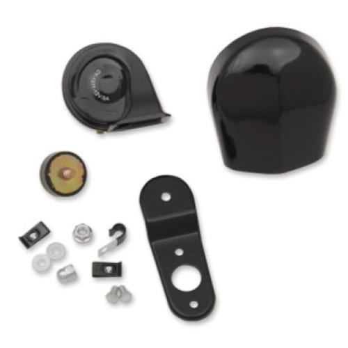 طقم هرن منبه الدراجة من Drag Specialties باللون الأسود لدراجات هارلى تورينق سوفيتيل داينا سبورستر 1990-2025