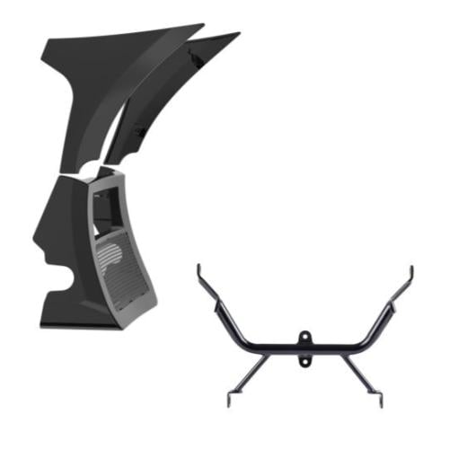 Advanblack Fairing Spoiler Kit with Support Bracket Vived Black for '23.5-'26 Harley Road Glide