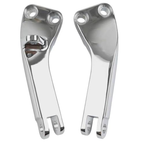 Passenger Foot Peg Black/Chrome Mounting Brackets Fit For Harley Dyna '06-'17