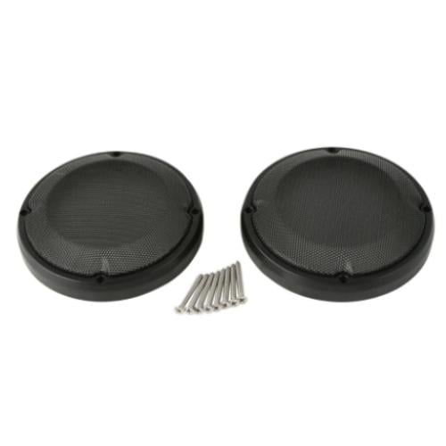 أغطية سماعات لور فيرنق CHROME /BLACK مقاس 6.5 بوصة لدراجات هارلي تورينق 1983-2023