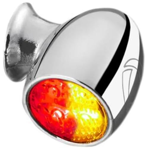 اشارة خلفية LED لون كروم- أسود ( يمين _ يسار ) من KELLERMANN لدراجات هارلى سوفتيل داينا سبورستر