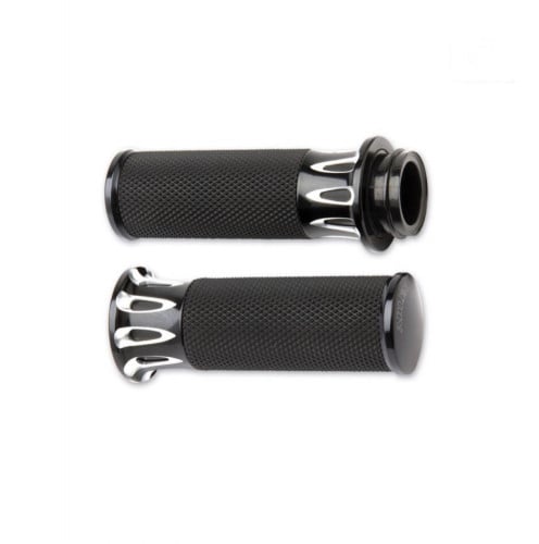 قربز ارلين نيس هارلي تورينق Arlen Ness Black Fusion Deep Cut Grips