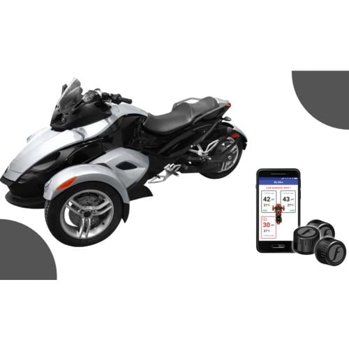 حساس هواء الاطارات من FOBO ثلاثي العجلات باللون الأسود