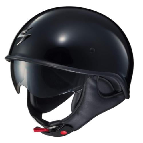 خوذة Scorpion EXO C90 مفتوحة الوجه  نصف باللون الأسود اللامع