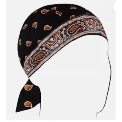 باندانا كلاسيكية من ZANHEADGEAR برتقالي/أسود T197