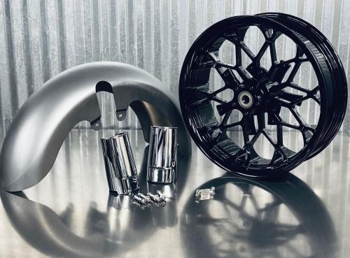 Fat Front Fender and Wheel Kit for Replica Prodigy 2014-2025 Road and Street Glide
