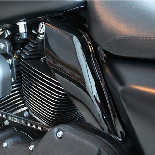 واقي حرارة المحرك من HOGWORKZ أسود لامع لدراجات هارلي تورينق  2009-2025