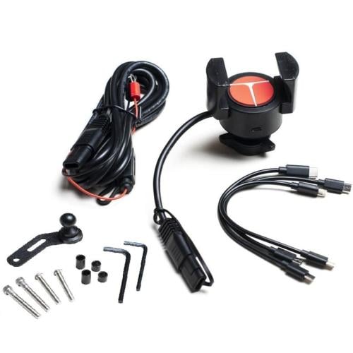 حامل جوال من Techmount لاجهزة ايفون /جي بي اس مع شاحن   مناسب لدراجات هارلي