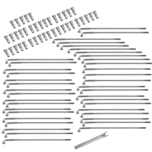 DRAG SPECIALITIES طقم سبوكس معدنية للجنوط مقاس 18 مصبوبة وألومنيوم  مقاس 6.5 بوصة أمامية/خلفية - كروم