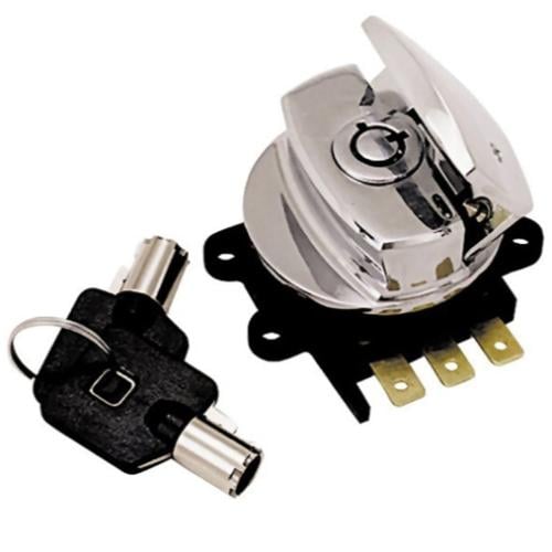 مفاتيح تشغيل كونتاكت لون كروم من MID-USA لدراجات هارلي تورينق سوفتيل داينا 1998-2013