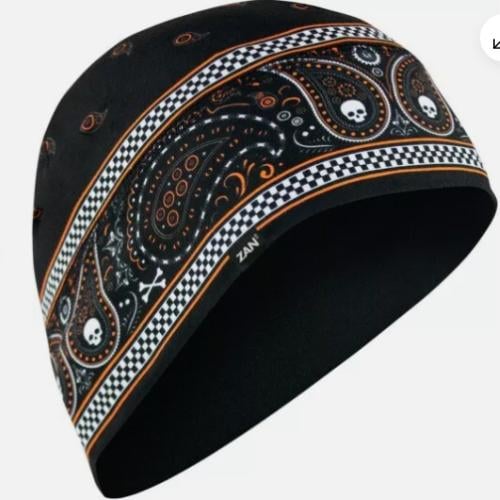 قبعة صغيرة كلاسيكية من  ZANHEADGEAR  باللون الأسود/البرتقالي WHLL197