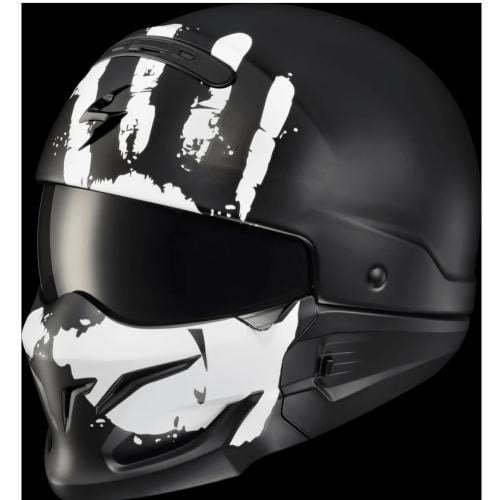 خوذة Scorpion EXO ذات الوجه المفتوح أوروك باللون الأبيض غير اللامع