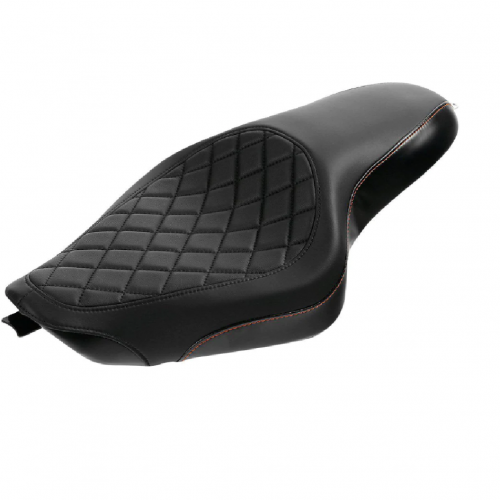 مقعد جلدي اسود لدراجات هارلي سبورستر Iron 883 Iron 1200 XL883 XL1200 Bobber Seat, 2004-Later