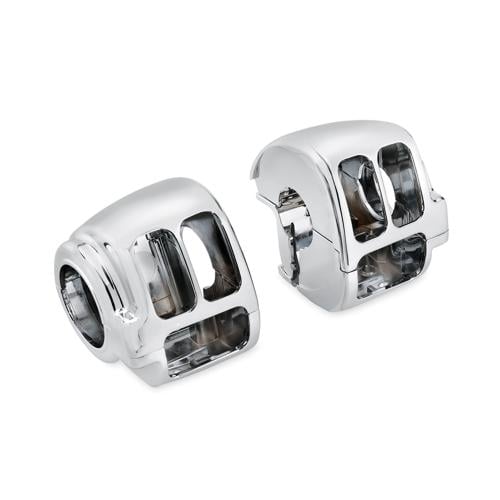 طقم غطاء سويتش كروم من MID USA لدراجات هارلي تورينق سوفتيل داينا سبورستر في رود 1996-2007