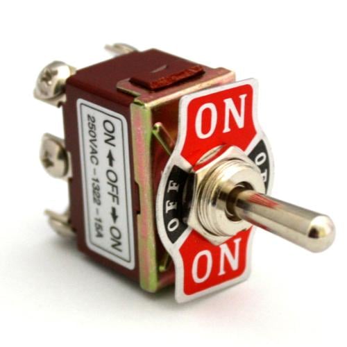 مفتاح تبديل تشغيل 15 أمبير 250 فولت 6 دبابيس  3 وضعيات