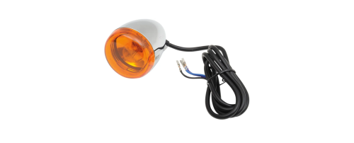 Chris Product إشارة انعطاف بعدسة كهرمانية - خيط مزدوج - كروم