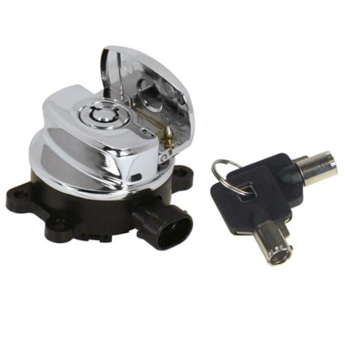 مفاتيح تشغيل كونتاكت لون كروم من MID-USA لدراجات هارلي تورينق سوفتيل داينا 2011-2025