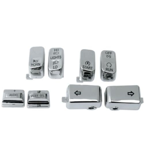 مجموعة أغطية مفاتيح كروم من Drag Specialties لهارلي تورينق داينا سوفتيل 96-2013