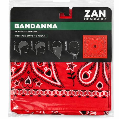 باندانا  غطاء الوجه والرأس b003 من zan headgear متعدد الاستخدامات بلون أحمر