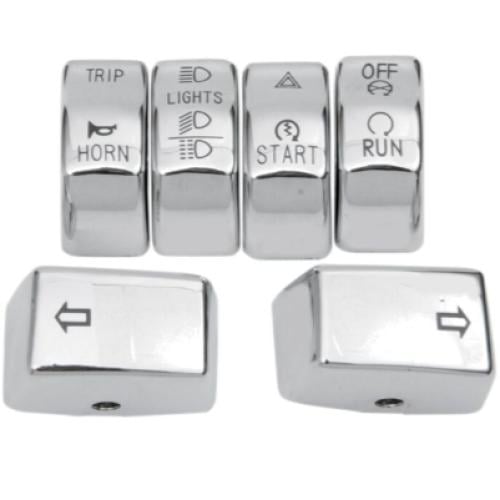 مجموعة أغطية مفاتيح كروم من Drag Specialties لهارلي داينا سوفتيل سبورستر 2012-2022