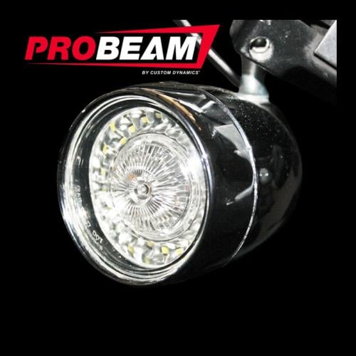 اشارات جانبية امامية 1156 مع طوق ليد اضائه نهاريه عدسة سموك اطار كروم  Custom Dynamics ProBEAM