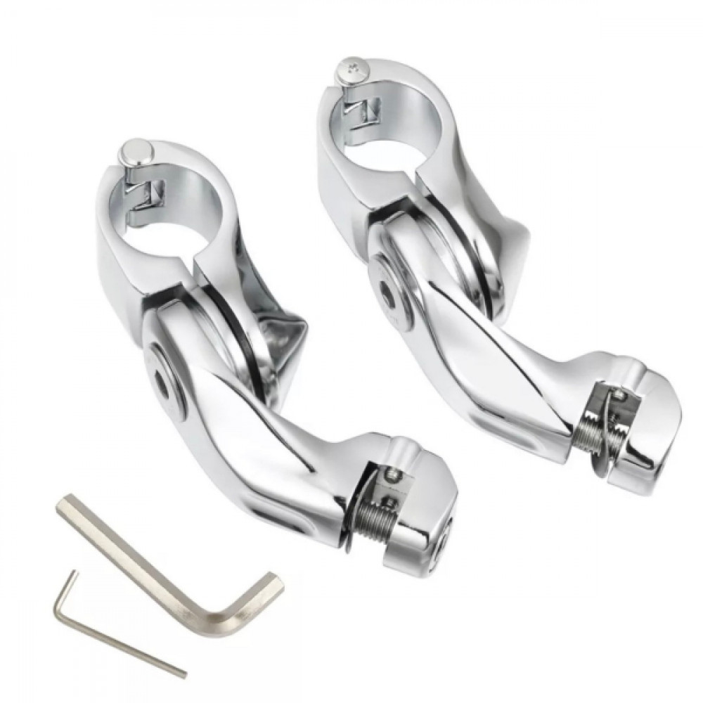 1-1/4" Long Angled Highway Engine Guard Foot Peg For Heritage Softail Classic