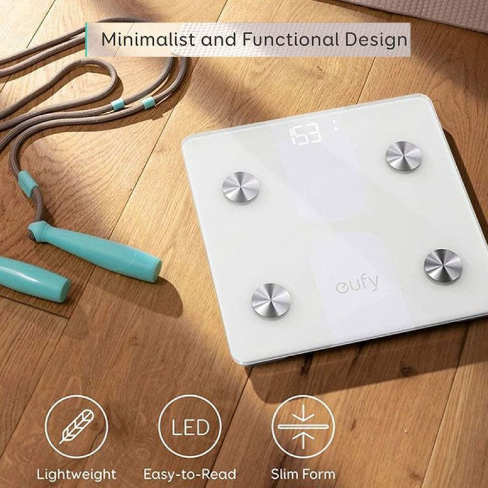 ميزان ذكي يوفي C1 رقمي لاسلكي لقياس الوزن - ابيض