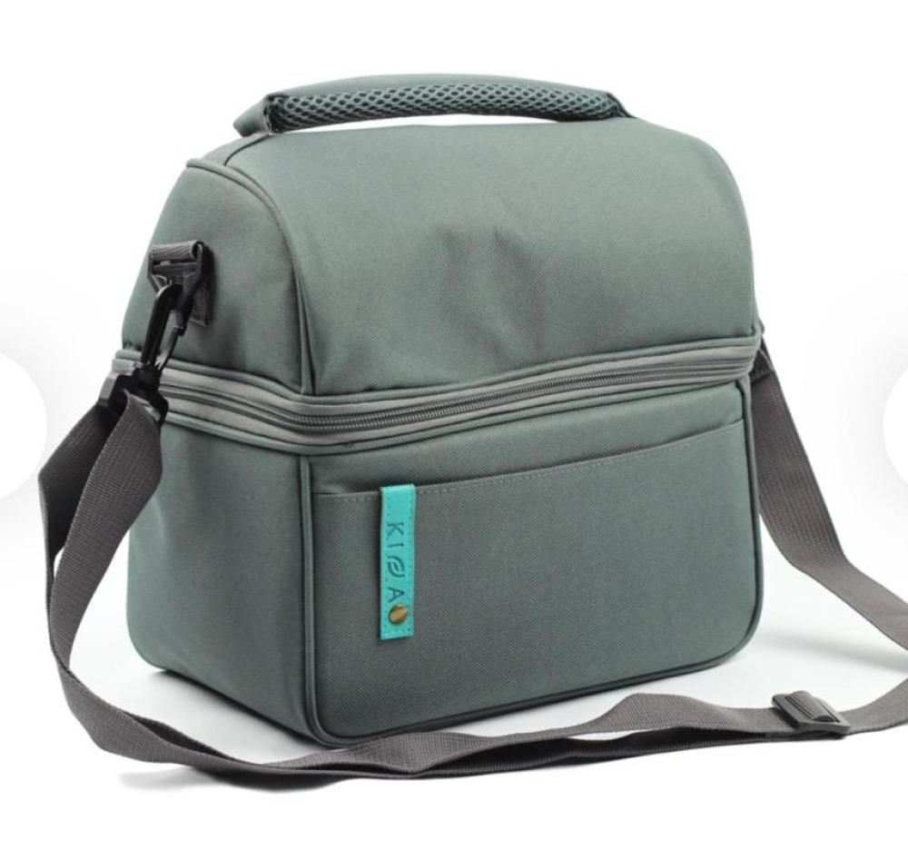 شنطة كفة لأدوات القهوة أخضر زيتي بعلامة بني