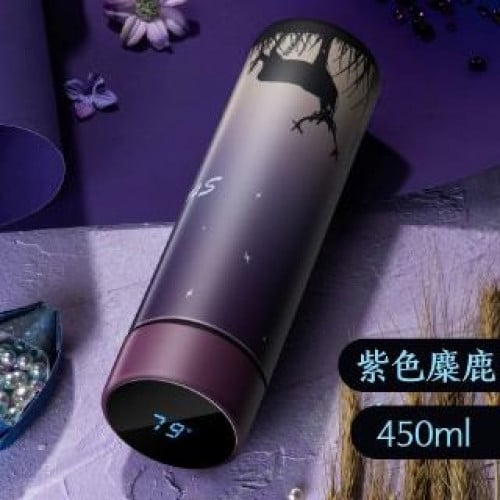 حافظة ماء ذكية بشاشة لقياس الحرارة 450ml