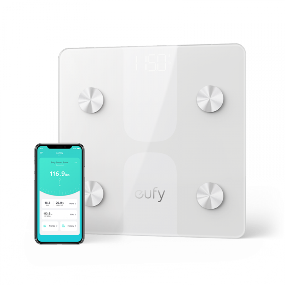 ميزان ذكي يوفي C1 رقمي لاسلكي لقياس الوزن - ابيض